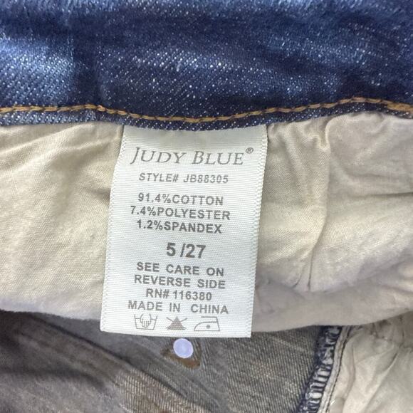 Judy Blue Boyfriend Fit Distressed Jeans Women’s 27 Stretch Raw Hem 5/27 - Picture 5 of 13